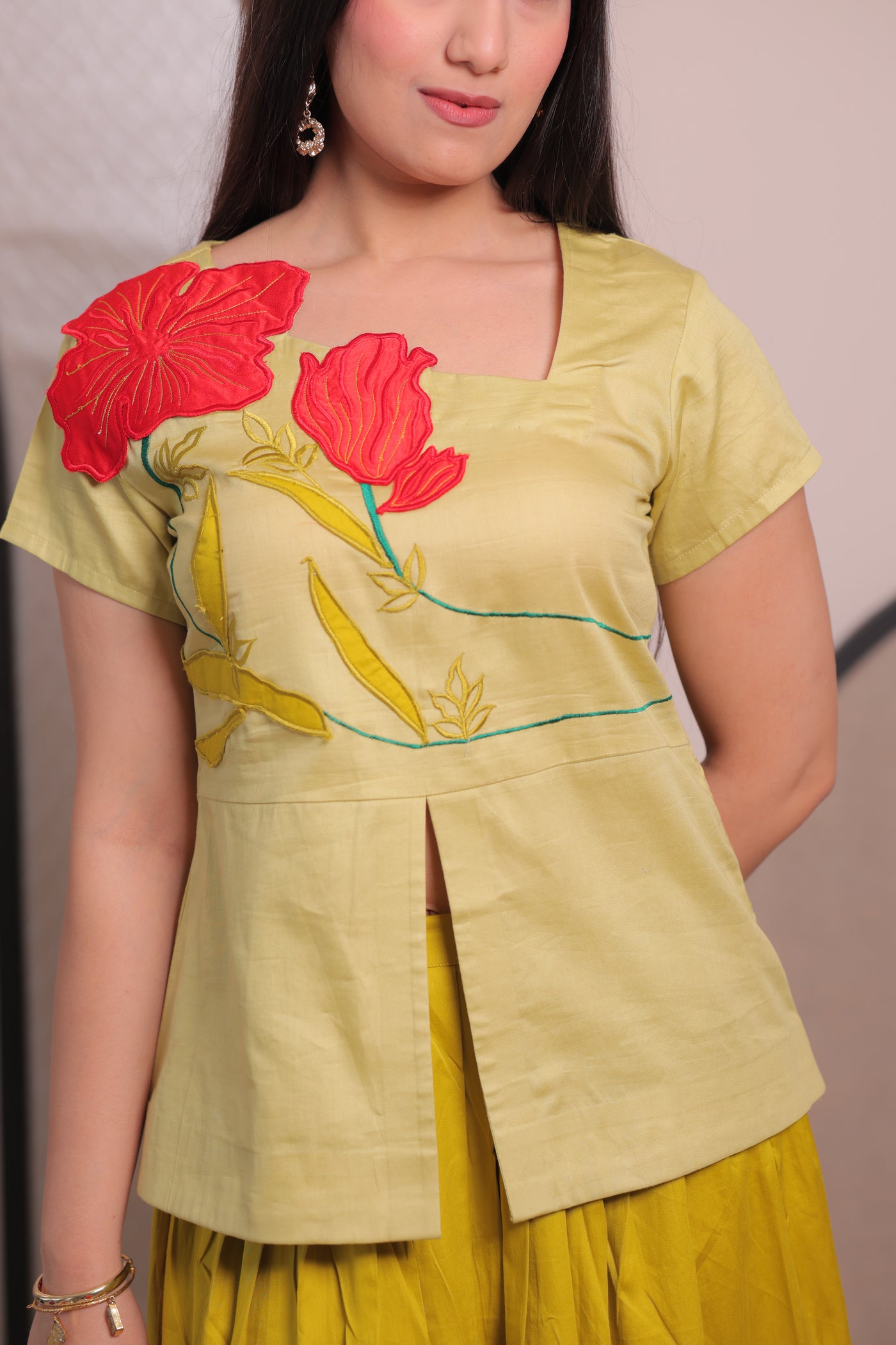 Iteer 3d flower skirt set