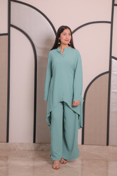 Iteer coral blue detachable jacket co-ord  set