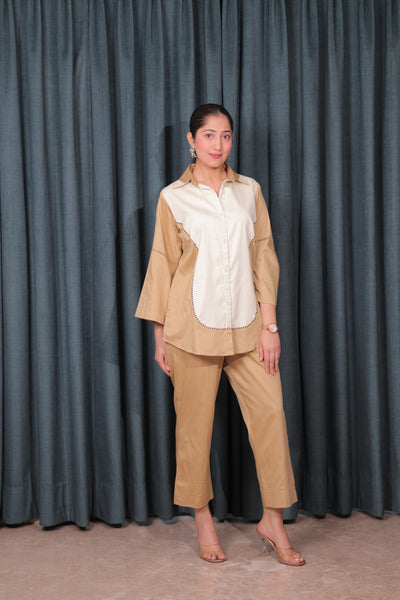 Iteer beige patched co-ord set