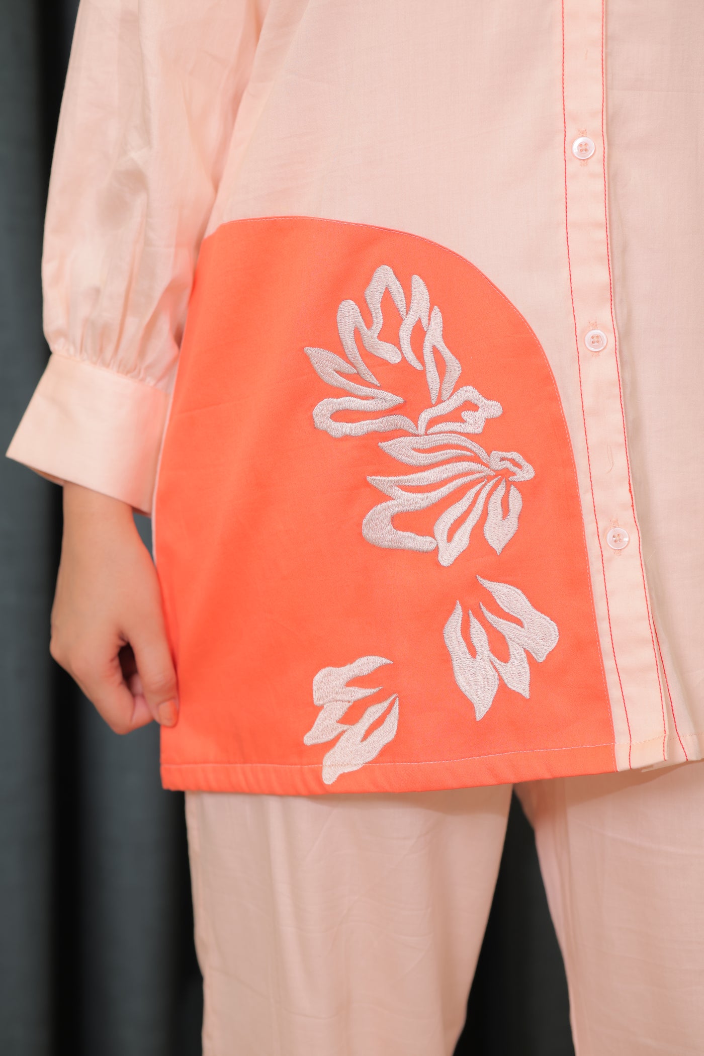 Iteer peach with coral co-ord set