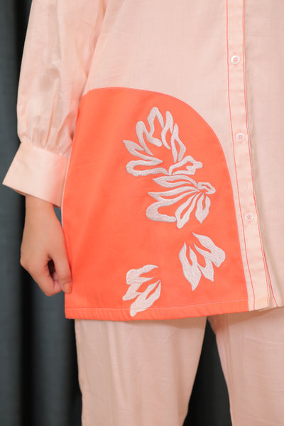 Iteer peach with coral co-ord set