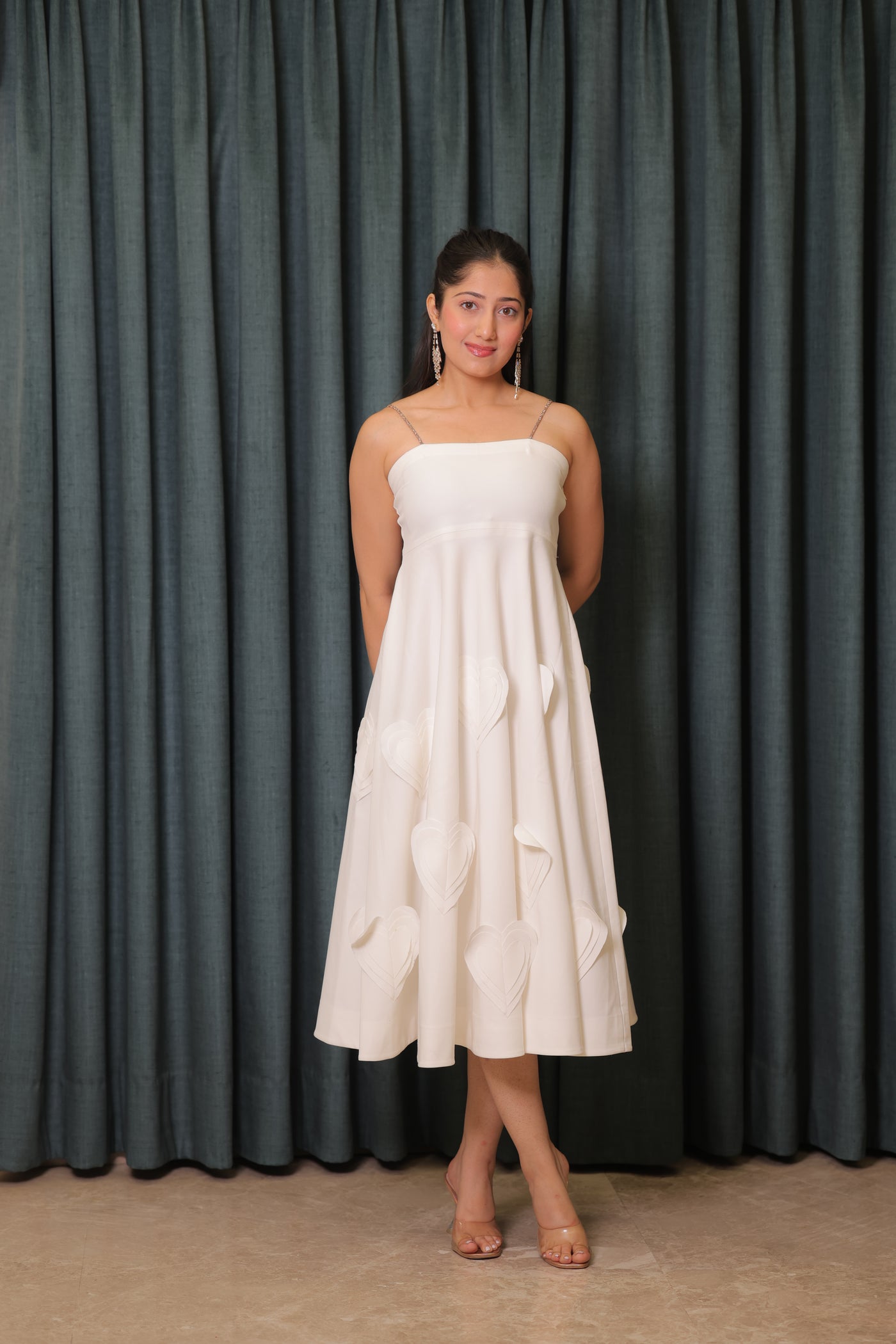 Iteer white little heart  dress