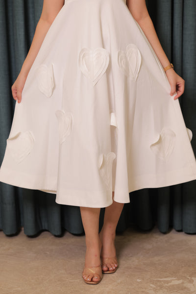 Iteer white little heart  dress
