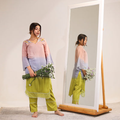 DIP DYE CRAPE CO-ORD SET