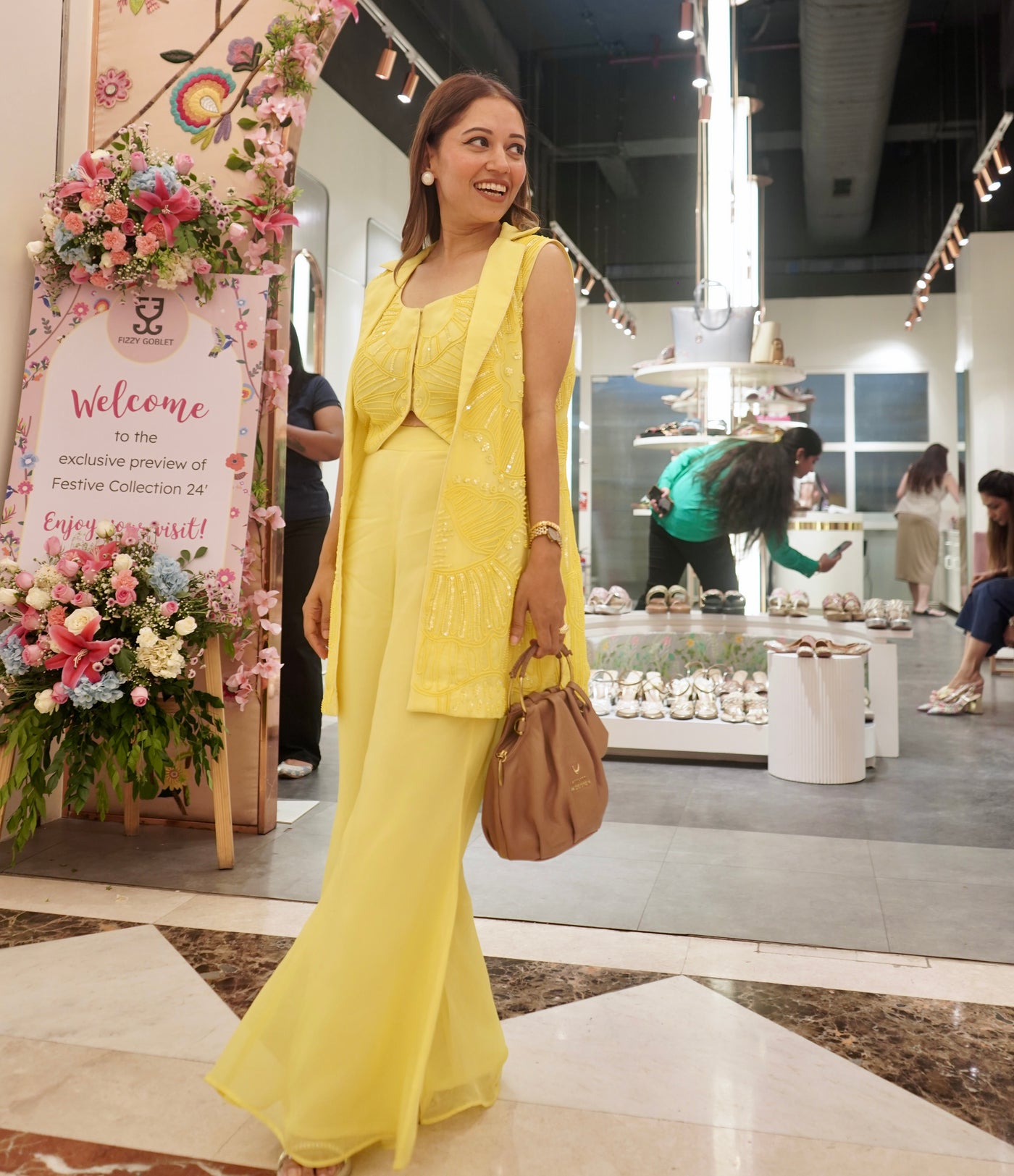 LEMON HAND EMBROIDERY JACKET CO-ORD SET