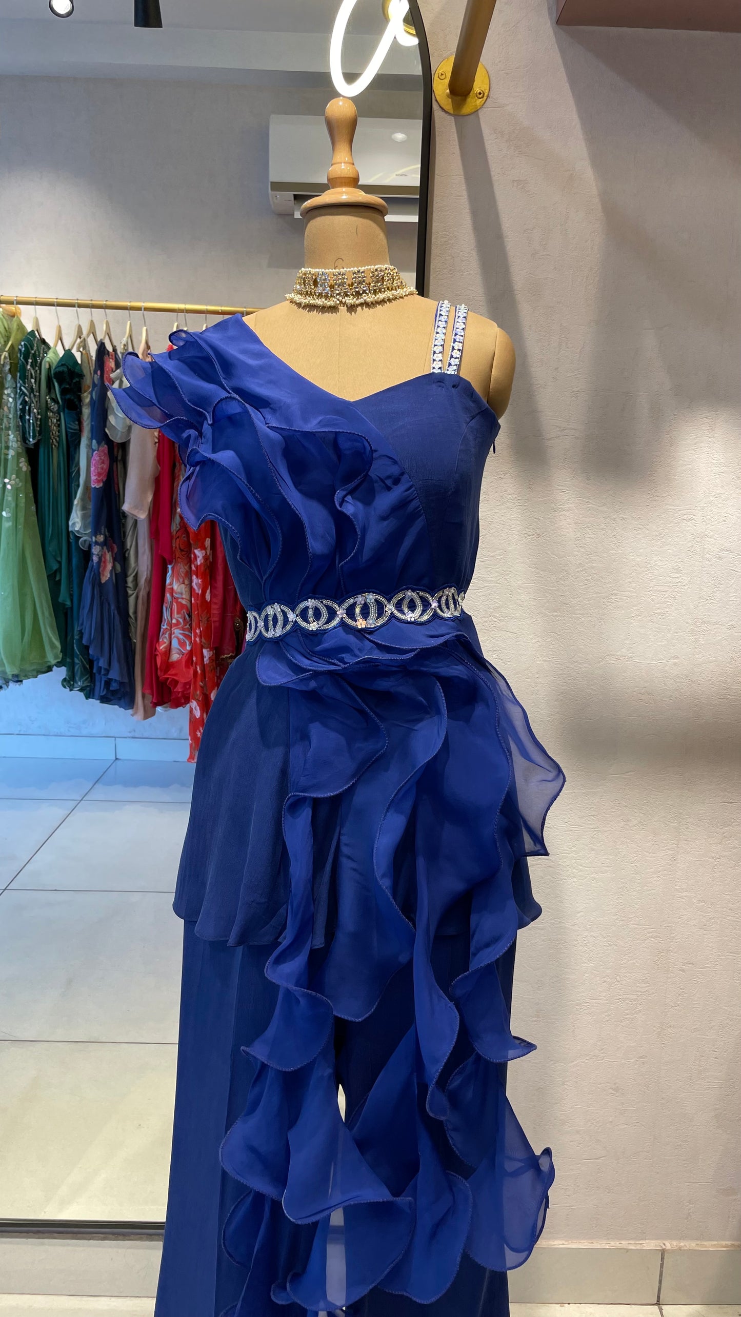 ROYAL BLUE FRILL STYLE