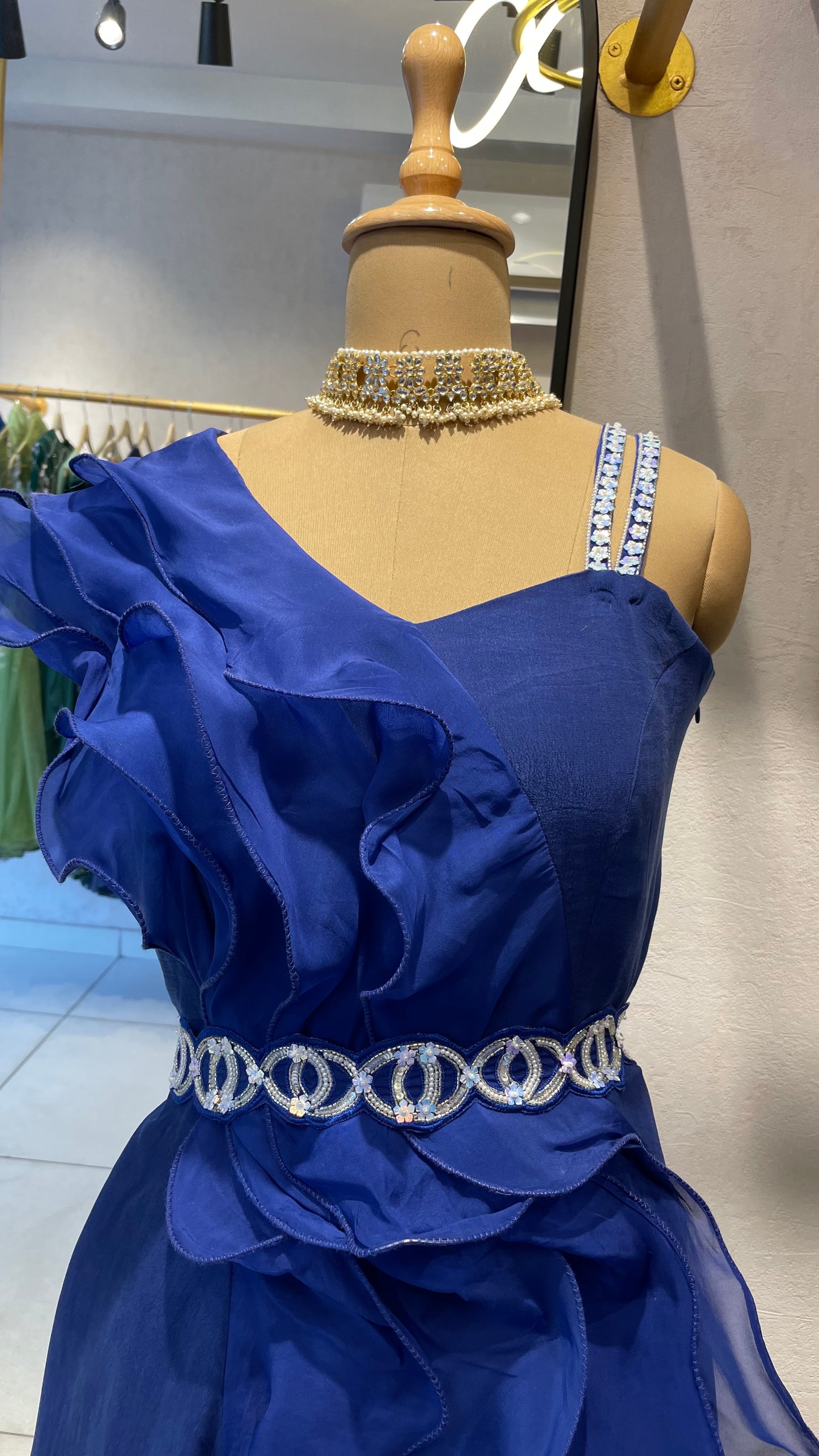 ROYAL BLUE FRILL STYLE