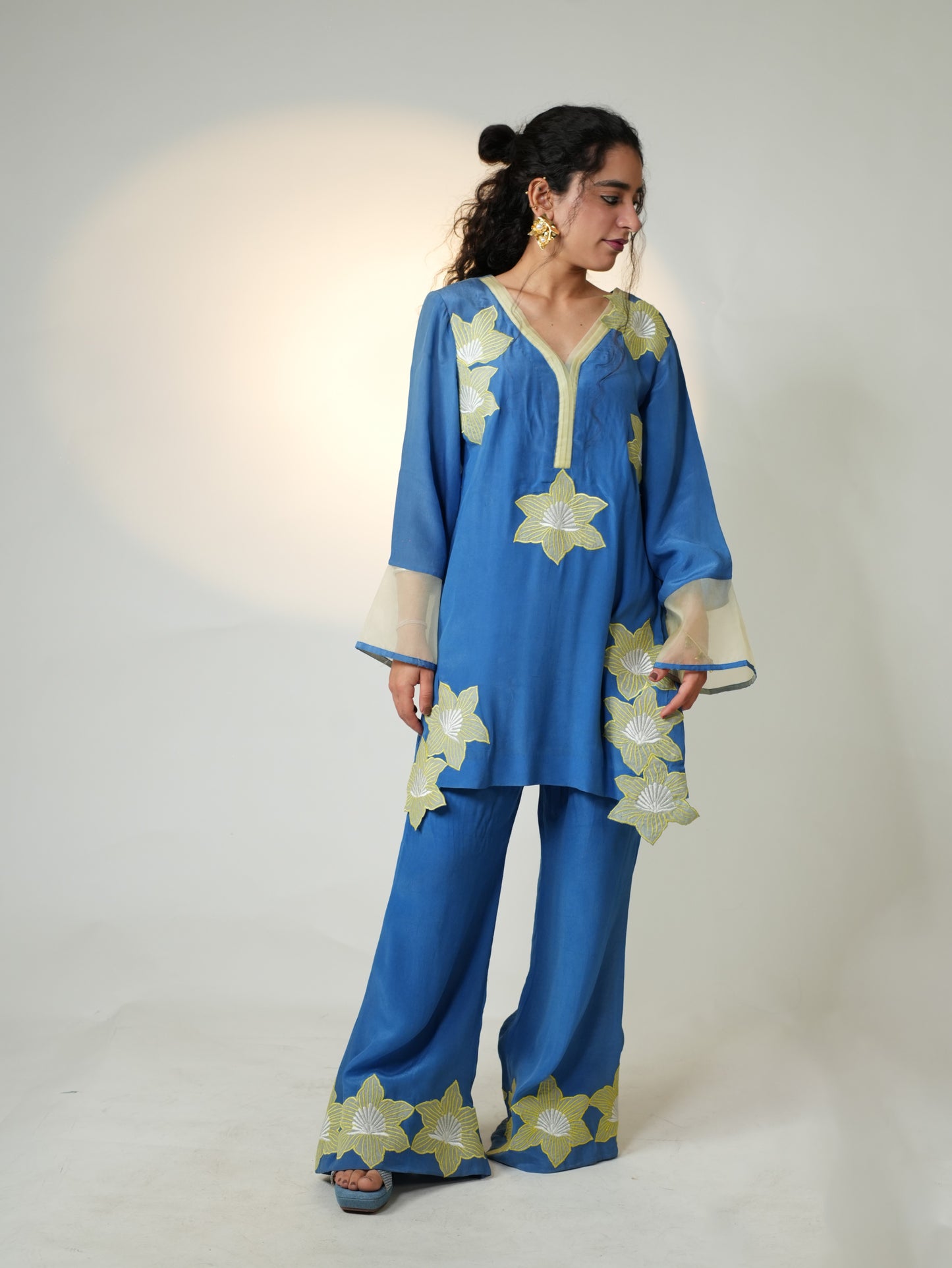 ROYAL BLUE PATCH WORK CO-ORD SET