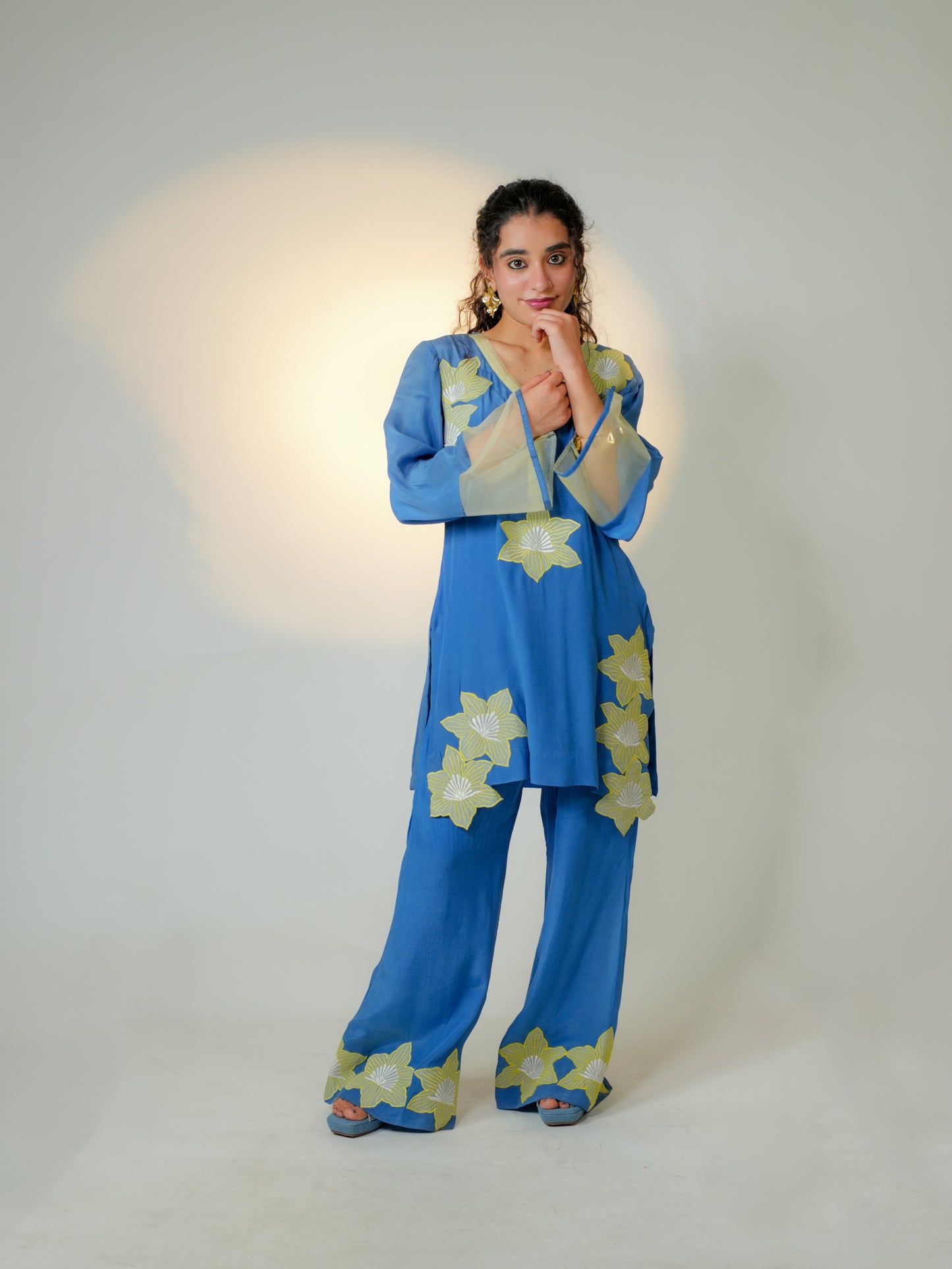 ROYAL BLUE PATCH WORK CO-ORD SET